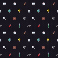 Education and science vector pattern Modern flat design
