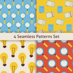 Four Vector Flat Seamless Search Knowledge Idea and Creativity P