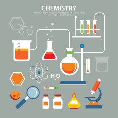chemistry background education concept flat design