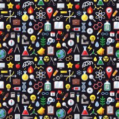 Education and science vector pattern Modern flat design N2