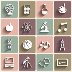 School icons set N12