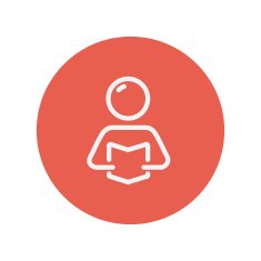 Man reading book thin line icon N4