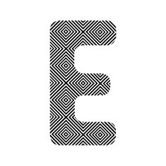 Square pattern alphabet E N2