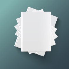 Stack of blank books top view N2