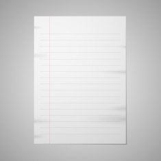 Blank paper with front red line