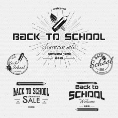 Back to School badges logos and labels for any use N20