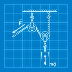 Loaded Movable Pulleys and rope blueprint N2
