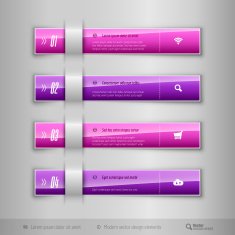 Modern business tabs infographics template for web design or N12