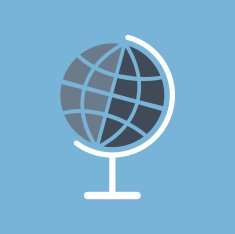 Flat globe vector icon
