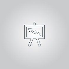Presentation billboard icon symbol Flat modern web design