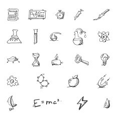 Doodle Science icon set N2