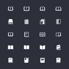 Book simple icons