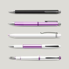 graceful purple pens set N2