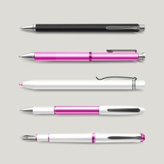 graceful pink pens set N2