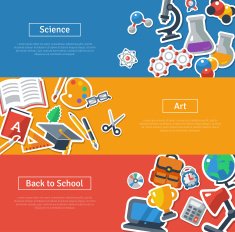 Flat design vector illustration concepts of education N7