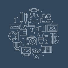 art line icon circle set N3