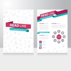 Abstract color Education study Brochure Flyer design vector template