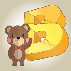 Alphabet and Bear icon great for any use Vector EPS10 N2