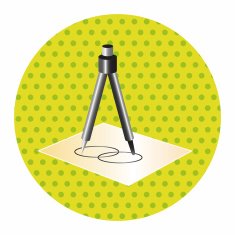 Stationery compasses theme elements N17