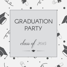 Graduation Party Invitation Postcard Template