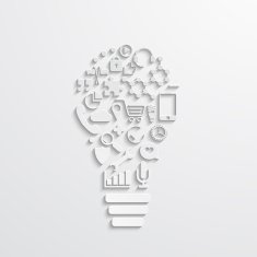 Vector modern lightbulb of the icons N4