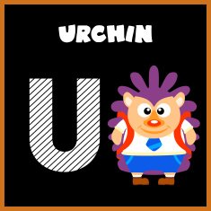 The English alphabet letter U N2