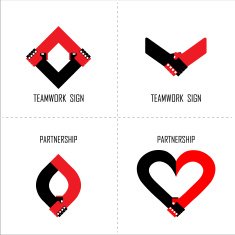 Handshake abstract logo design template Business concept Partnership symbol