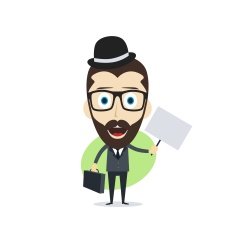businessman holding blank sign N6