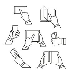 Information fransfer concept icons clip-art