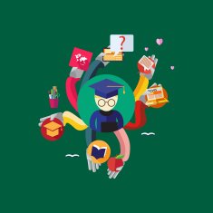flat design icons for education