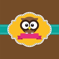 Owl invitation card template