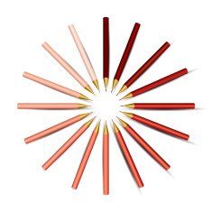 Red Pencils in a Circle