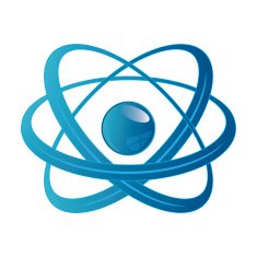 Atom part on white background N2