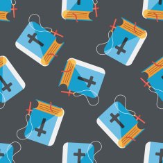 bible flat icon eps10 seamless pattern background N4