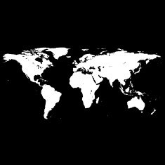 White world map vector