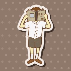student cartoon theme elements N308