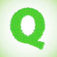 grass letter Q