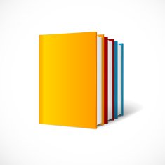 Vector book cover set perspective Books shelf icon