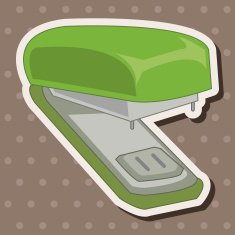 stationary stapler theme elements vector eps N19
