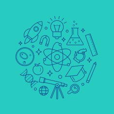 Abstract vector illustration - science and education concept