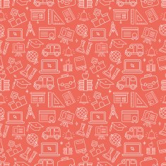School line icon pattern set N14