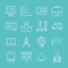 School line icon set N10