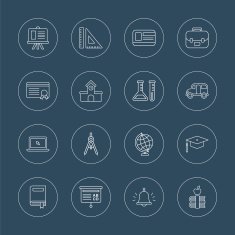 School line icon set N11
