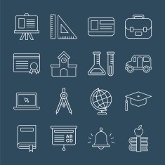 School line icon set N12