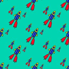 Seamless pattern UFO-17 N2