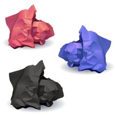 Set Of Various Paper Ball