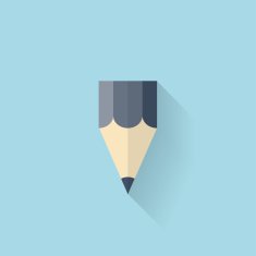 Flat web internet icon Pencill