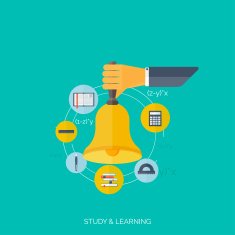 Flat concept education background Back to school Distance learning Study N37