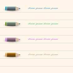 Stylized pencil design for infographics business design step pr