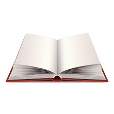 New opened book isolated on white vector